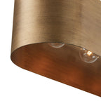 Reed Linear Chandelier 44", Textured Brushed Brass