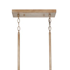 Reed Linear Chandelier 44", Textured Brushed Brass