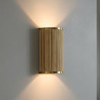 Leery Wall Sconce 12", Whitewash and Matte Brass