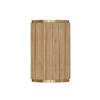 Leery Wall Sconce 12", Whitewash and Matte Brass