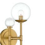 Lumi 2 Light Wall Sconce 20", Brass
