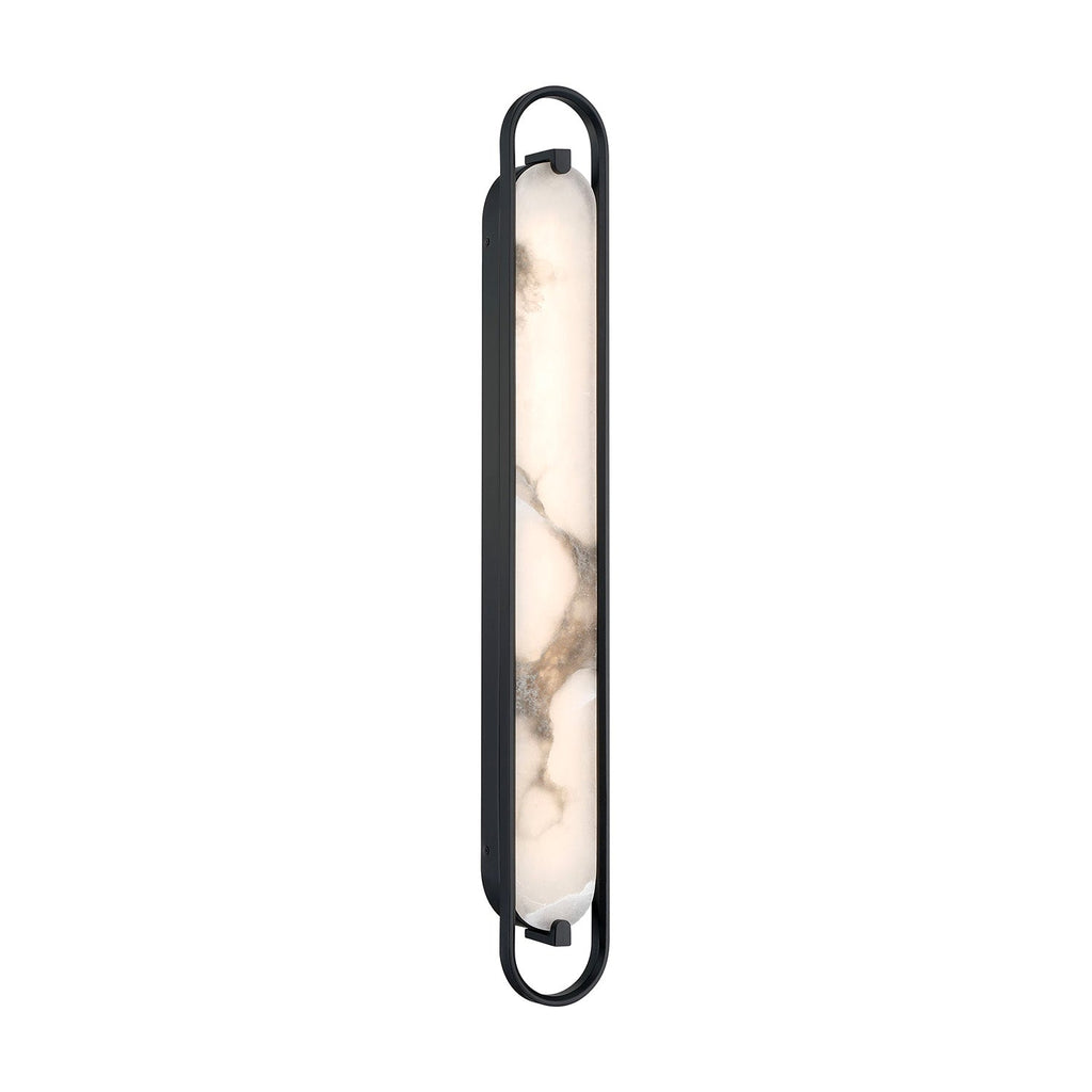 Inez LED Wall Sconce 36", Matte Black and Alabaster