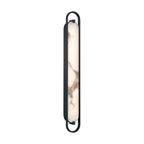 Inez LED Wall Sconce 36", Matte Black and Alabaster