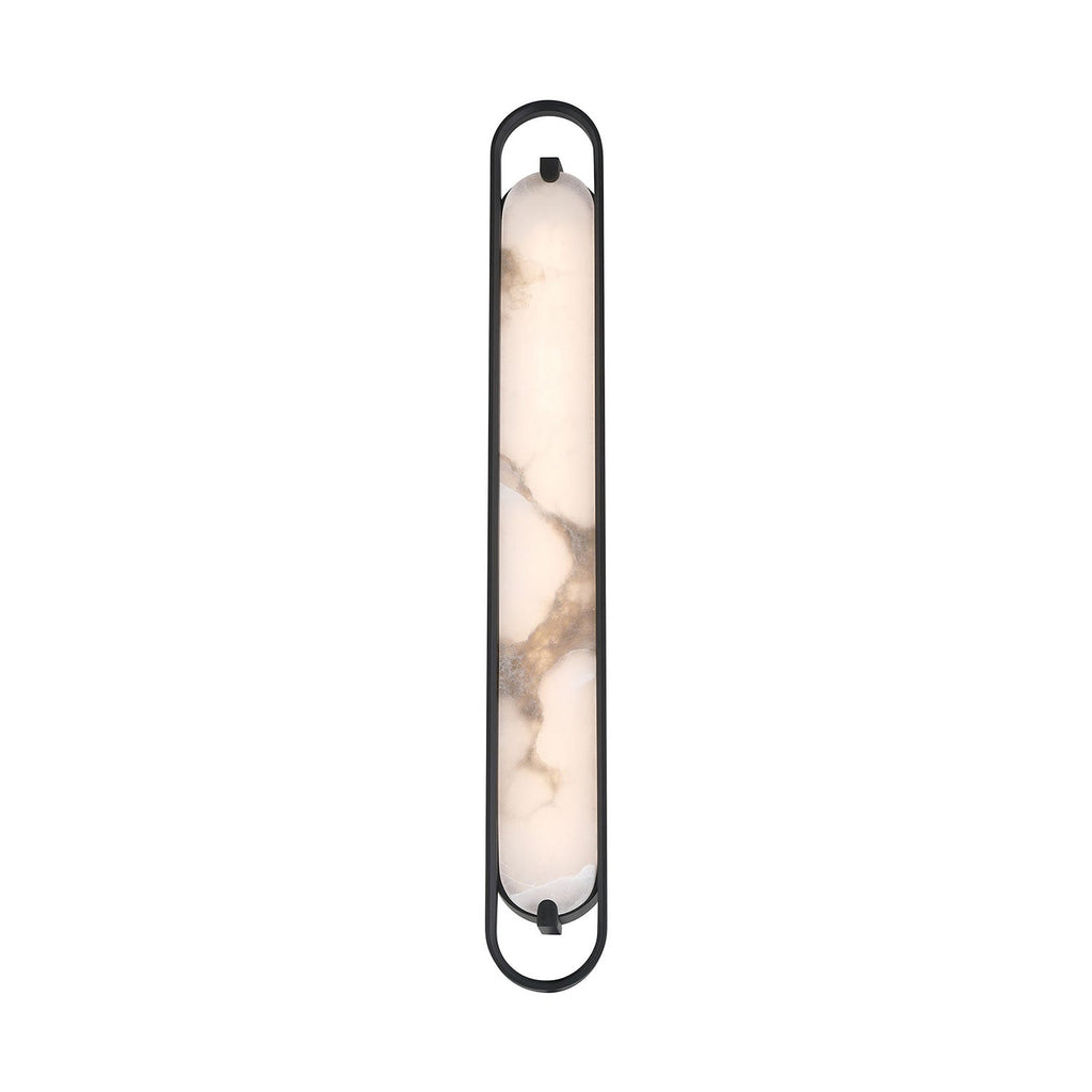 Inez LED Wall Sconce 36", Matte Black and Alabaster