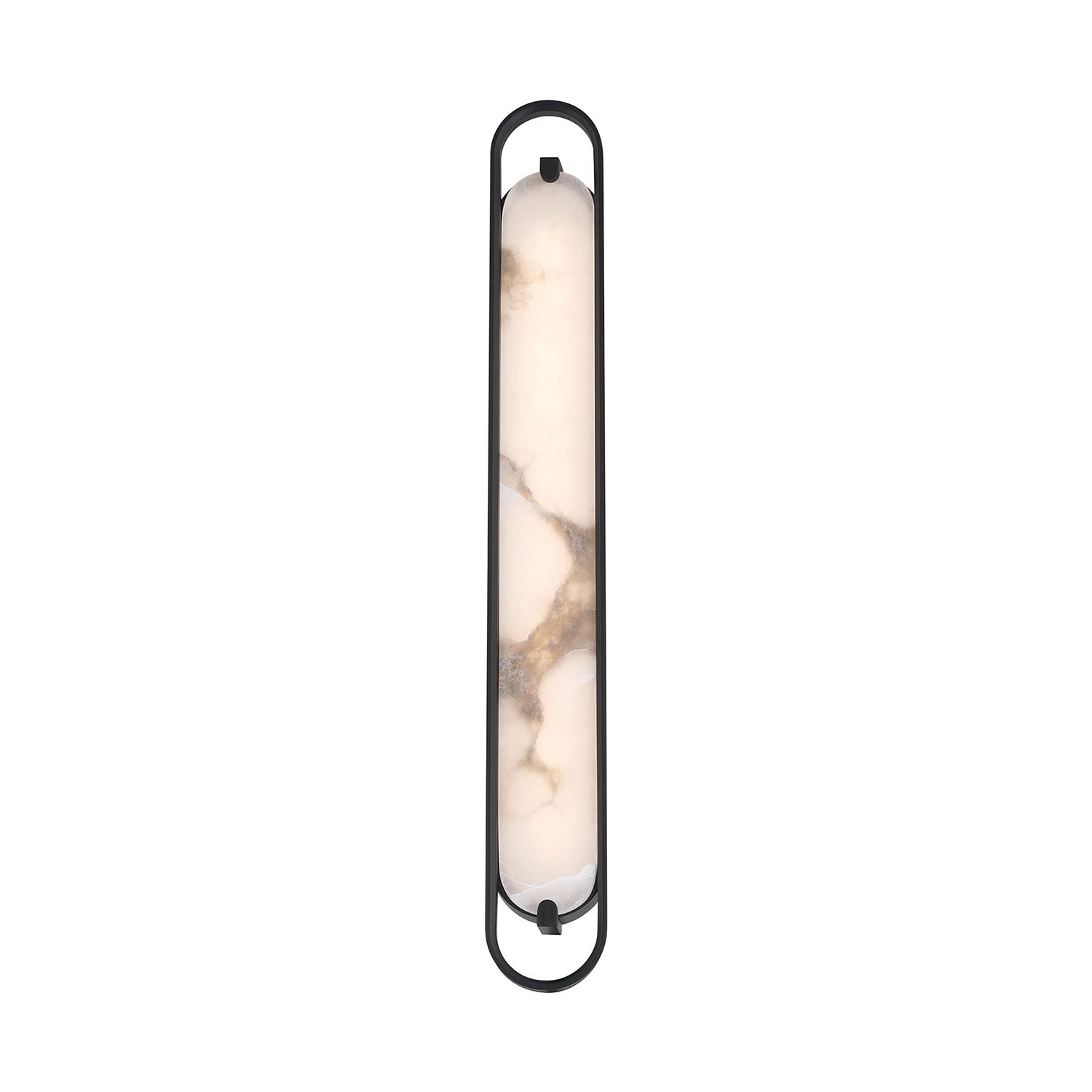 Inez LED Wall Sconce 36", Matte Black and Alabaster