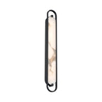 Inez LED Wall Sconce 36", Matte Black and Alabaster