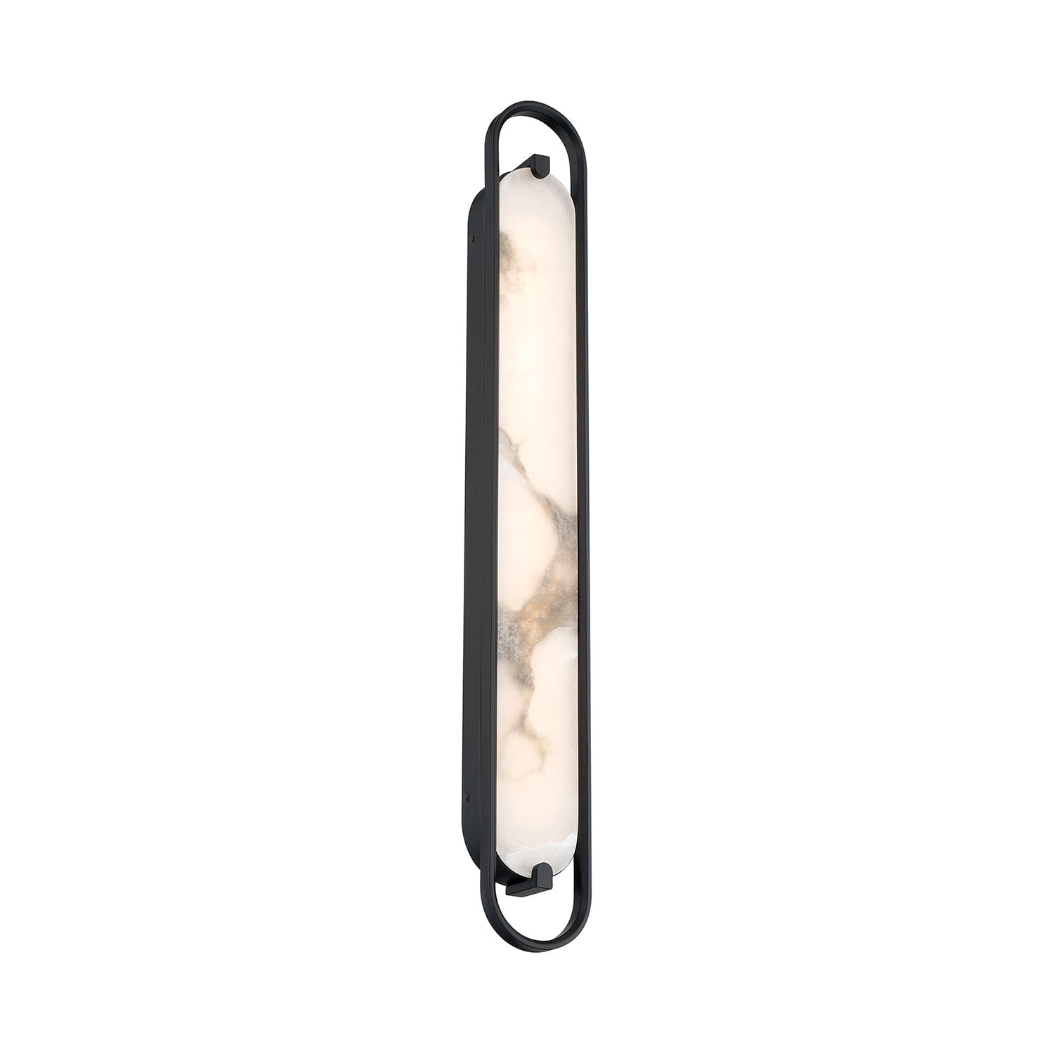 Inez LED Wall Sconce 36", Matte Black and Alabaster