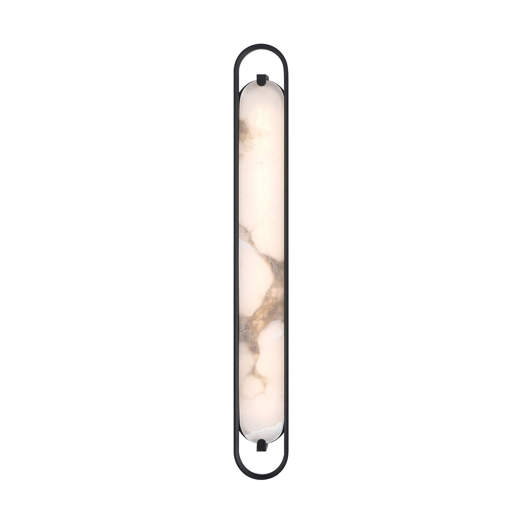 Inez LED Wall Sconce 36", Matte Black and Alabaster