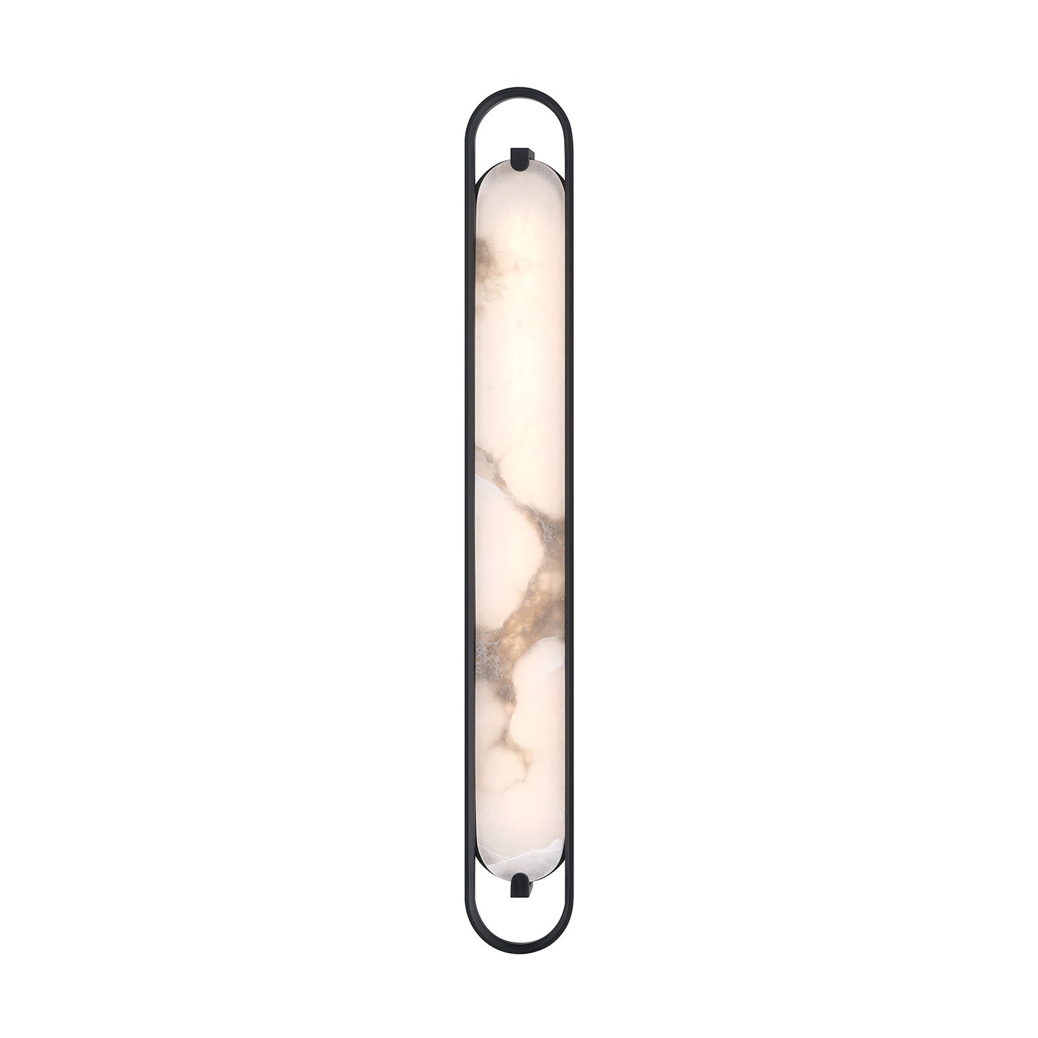 Inez LED Wall Sconce 36", Matte Black and Alabaster