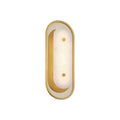 Vance LED Wall Sconce 16" Gold and Alabaster