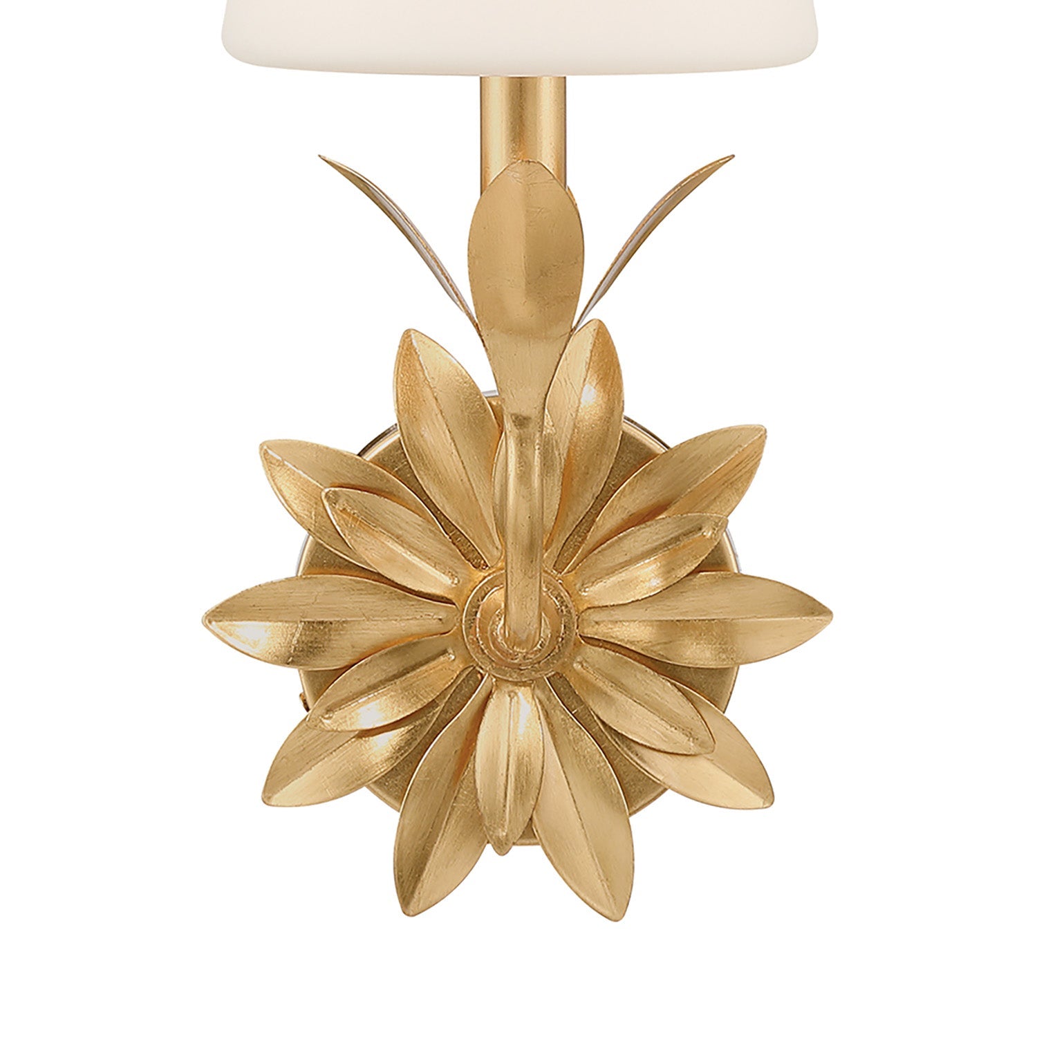 Ayla Wall Sconce 15", Antique Gold and Opal Glass