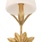 Ayla Wall Sconce 15", Antique Gold and Opal Glass