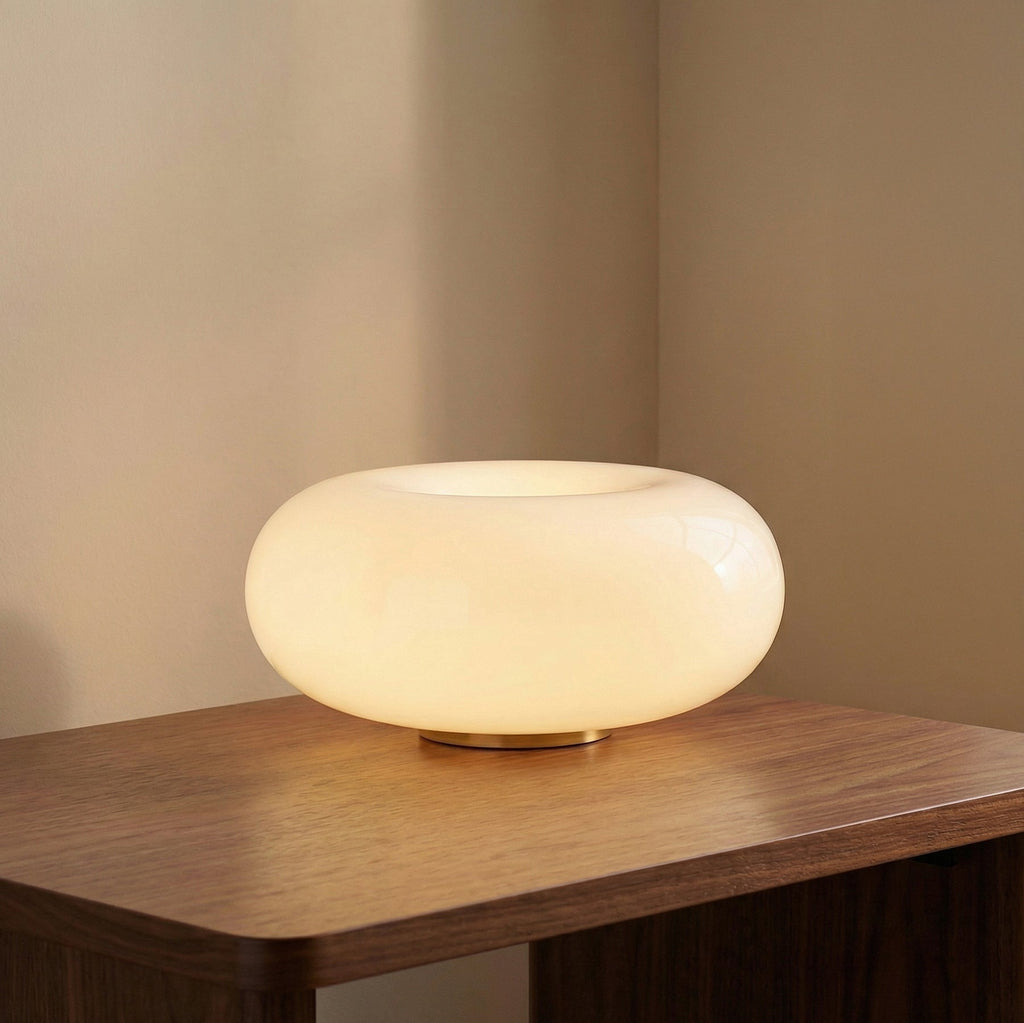 Otto LED Table Lamp 13", Aged Brass and Opal Glass