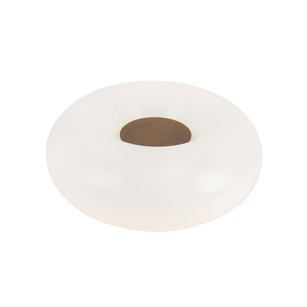 Otto LED Table Lamp 13", Aged Brass and Opal Glass