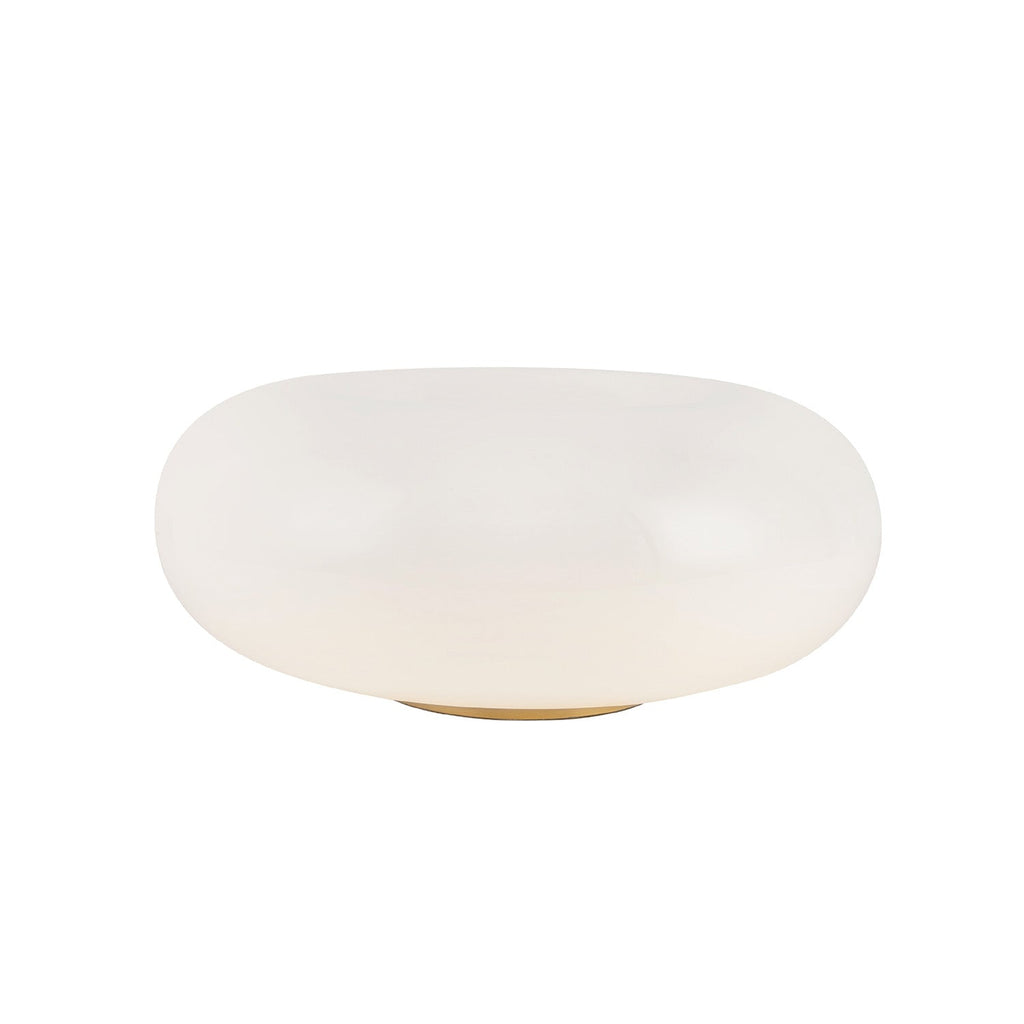 Otto LED Table Lamp 13", Aged Brass and Opal Glass