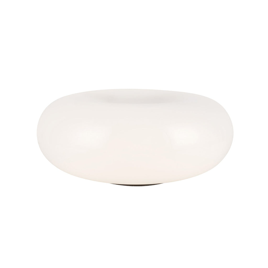 Otto LED Table Lamp 13", Matte Black and Opal Glass