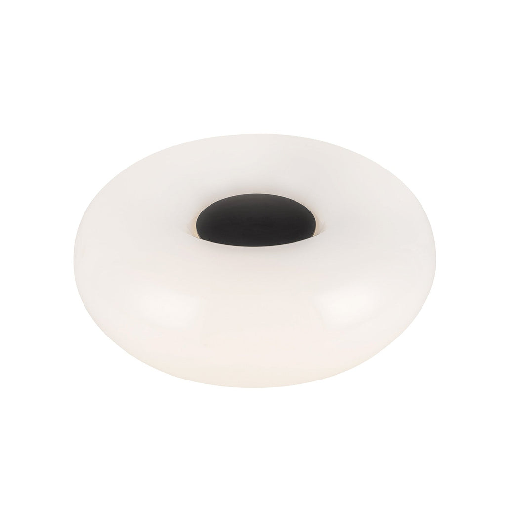 Otto LED Table Lamp 13", Matte Black and Opal Glass