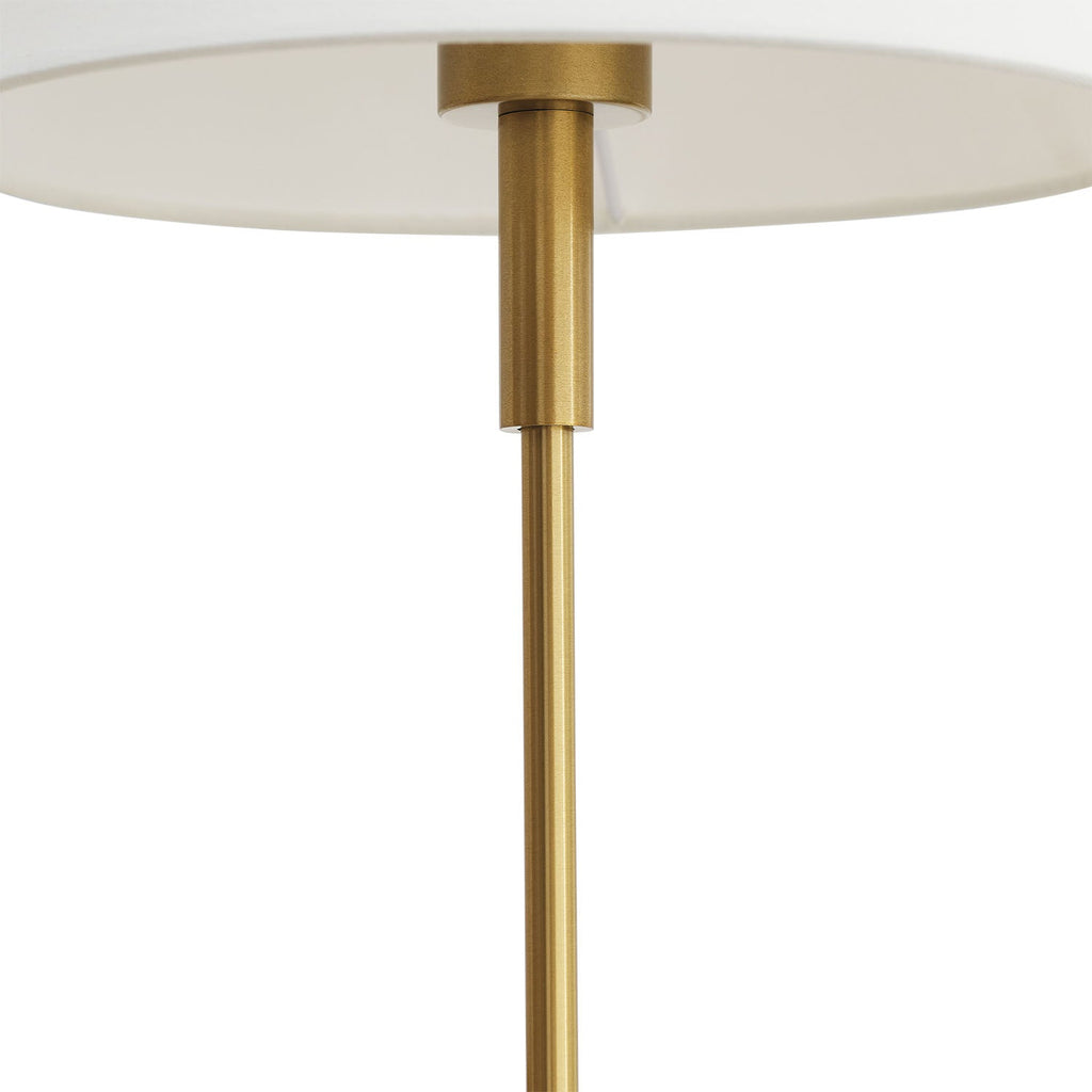 Hazelton Table Lamp, Satin Brass