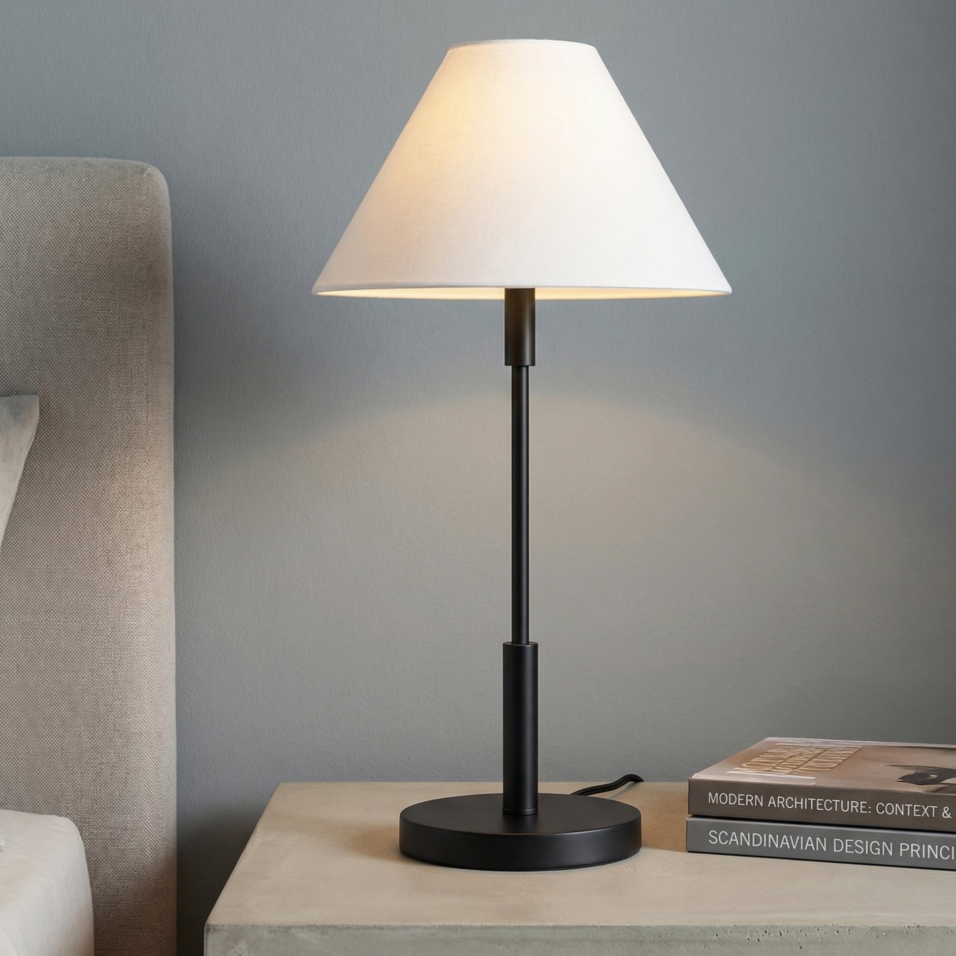 Hazelton Table Lamp, Matte Black