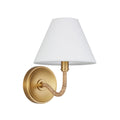 Harlow Wall Sconce 9" Gold with Rattan