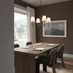 Declan 4 Light Chandelier 28", Satin Brass
