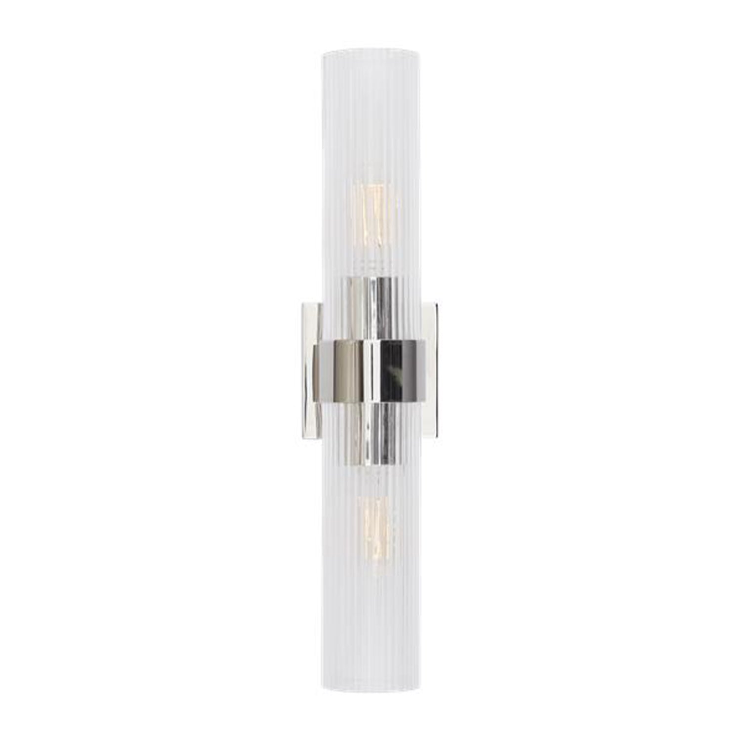 Barclay 2 Light Wall Sconce 20", Polished Nickel