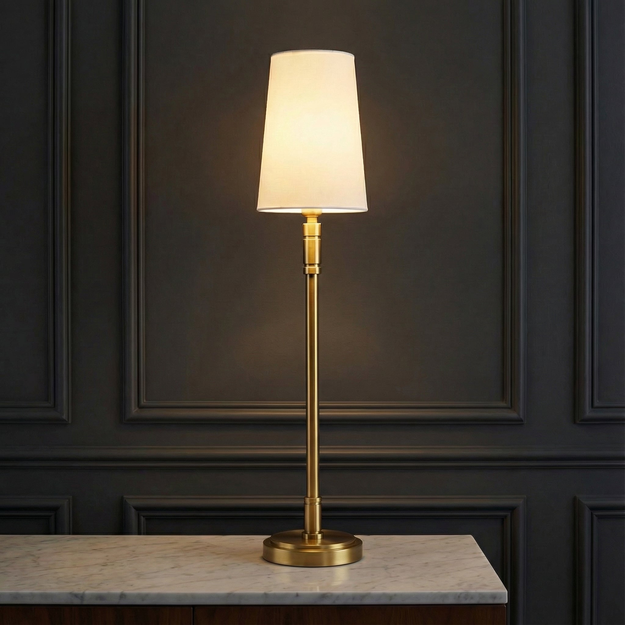 Petra Buffet Lamp 27", Modern Brass