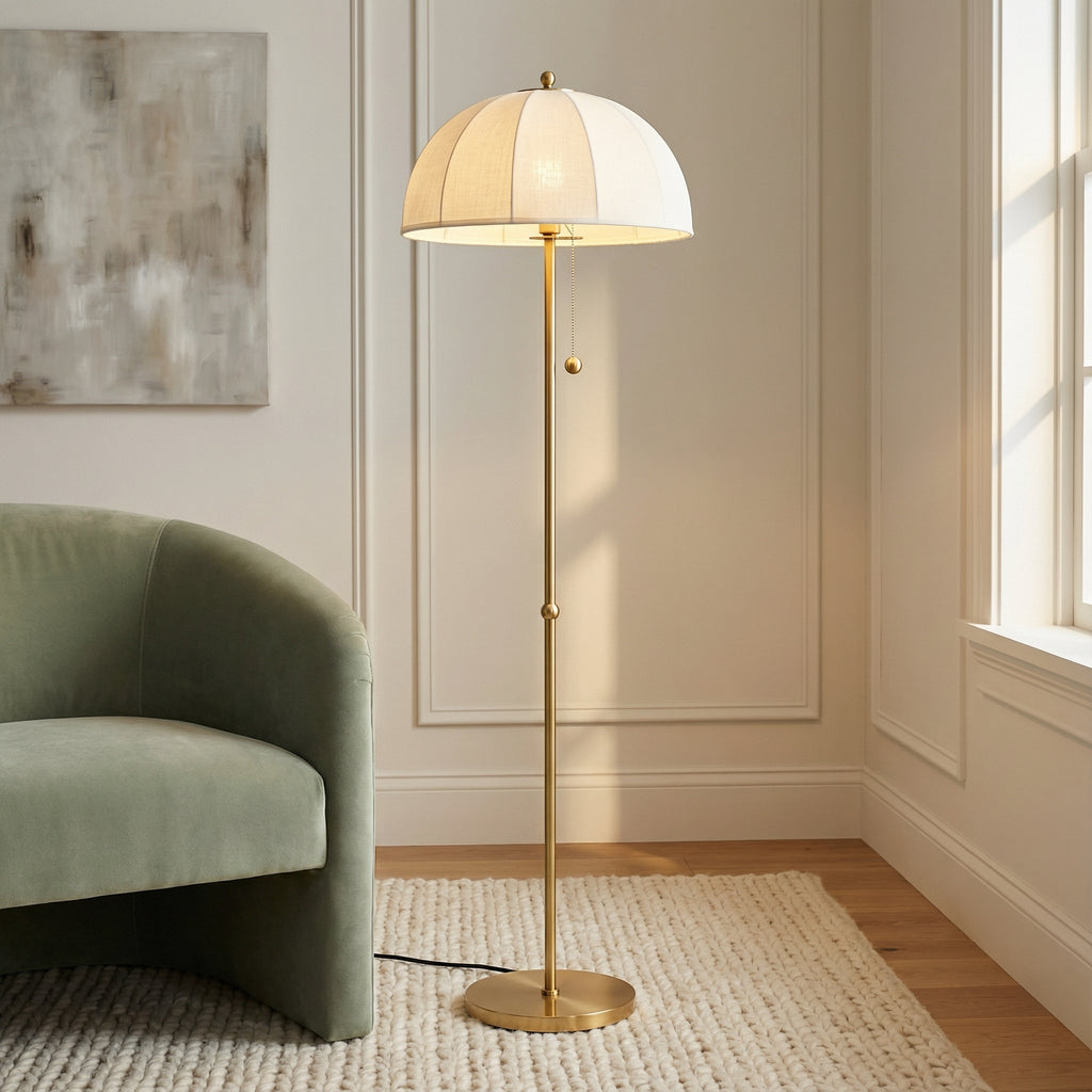Mayfair Floor Lamp 64", Aged Brass