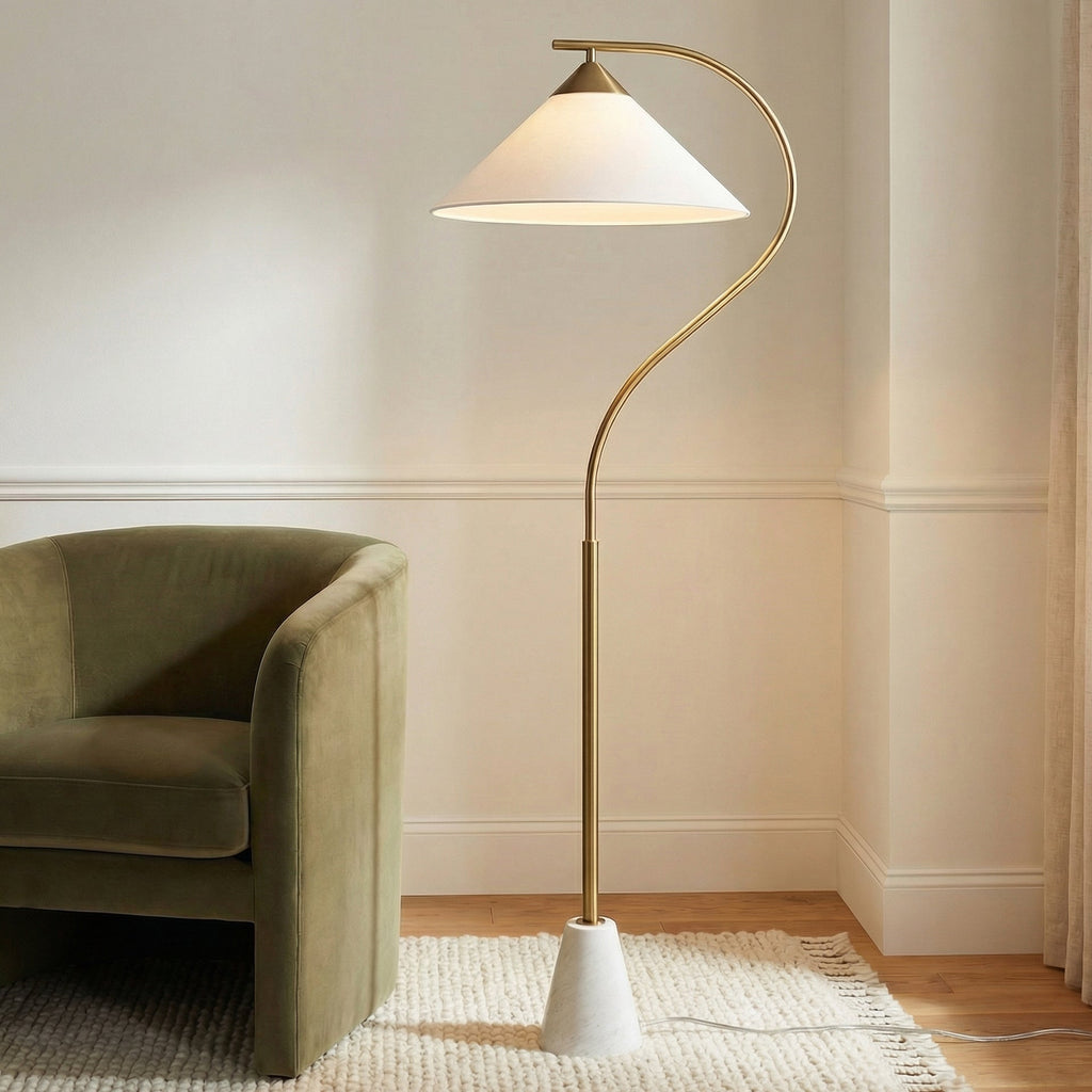 Seraphina Floor Lamp 63", Aged Brass