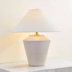 Calista Ceramic Table Lamp 23", Whitewashed Terracotta