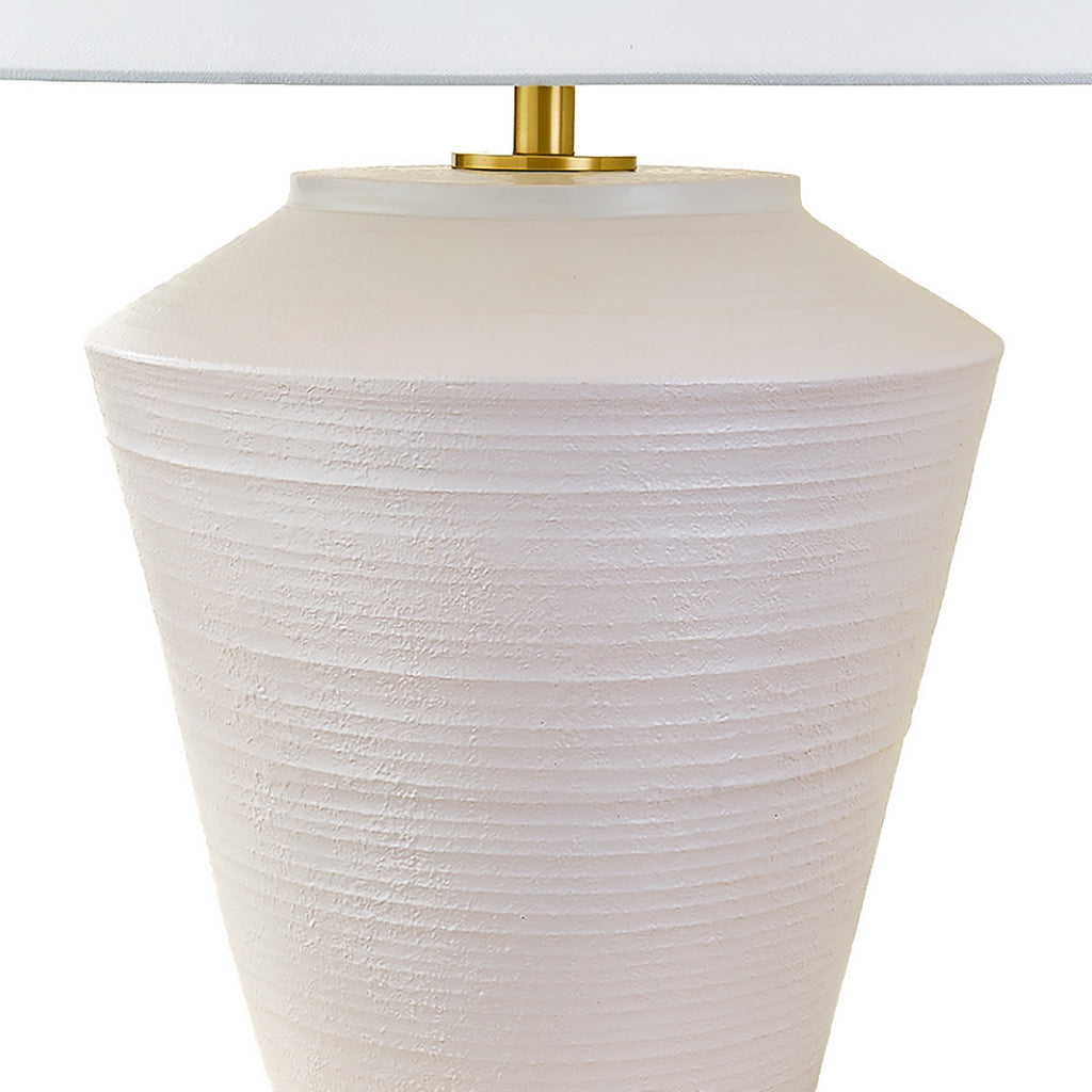 Calista Ceramic Table Lamp 23", Whitewashed Terracotta