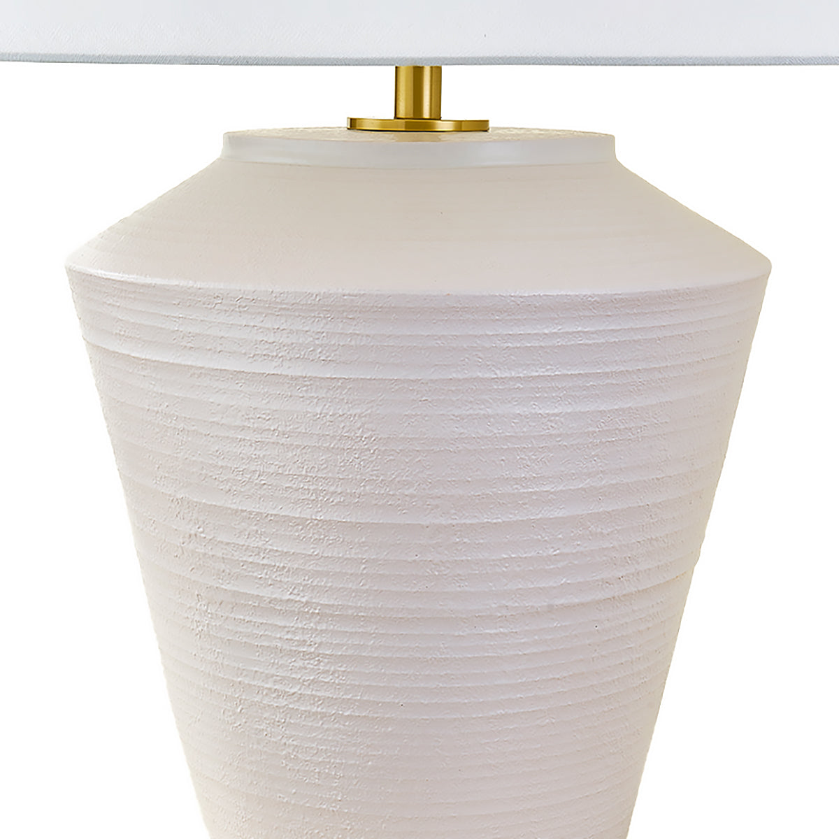 Calista Ceramic Table Lamp 23", Whitewashed Terracotta