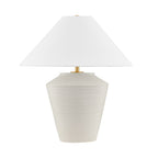 Calista Ceramic Table Lamp 23", Whitewashed Terracotta