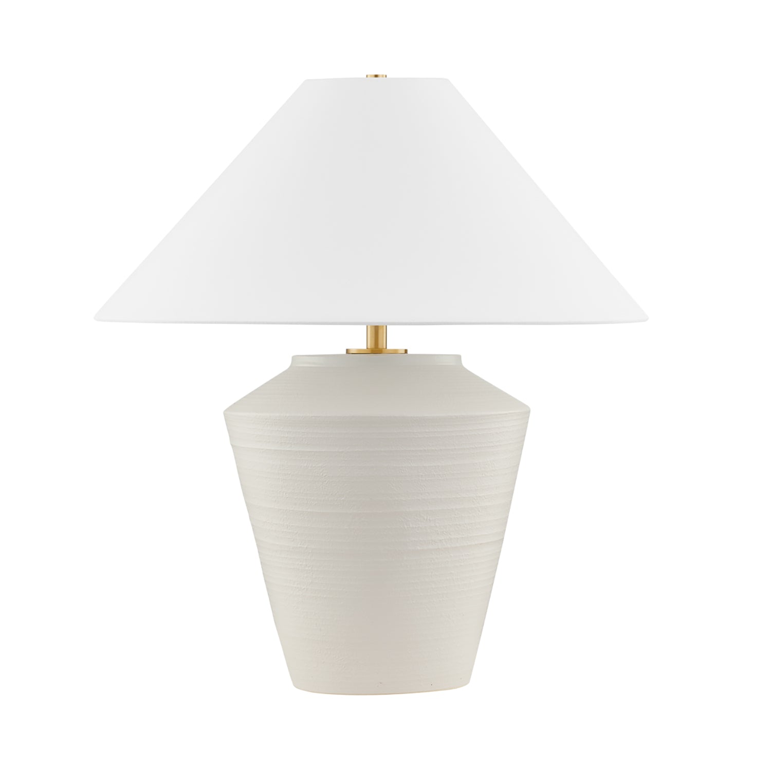 Calista Ceramic Table Lamp 23", Whitewashed Terracotta