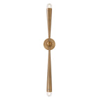 Camellia 2 Light Wall Sconce 34", Patina Brass