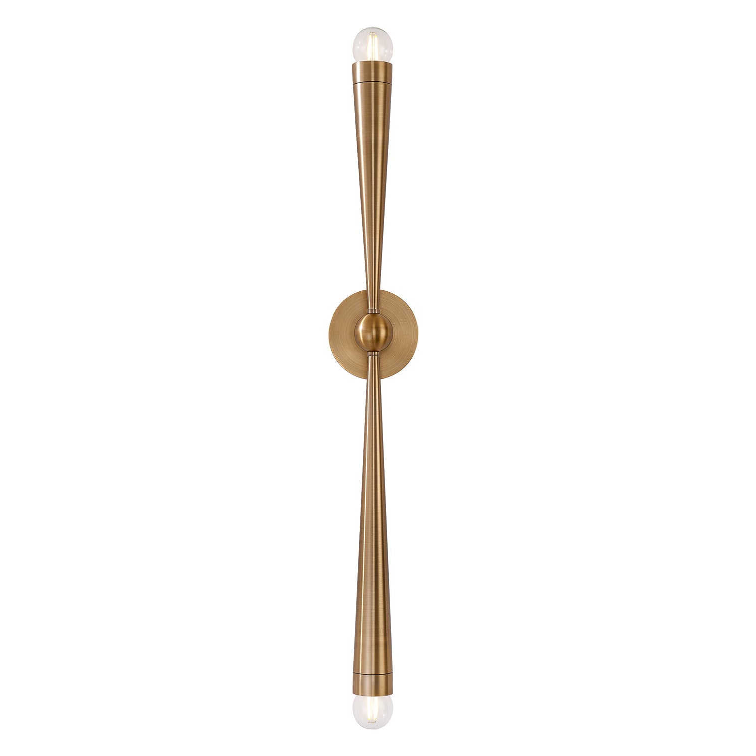 Camellia 2 Light Wall Sconce 34", Patina Brass