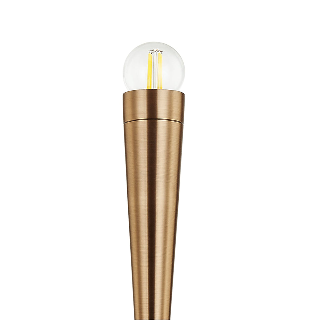 Camellia 2 Light Wall Sconce 34", Patina Brass