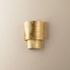 Barron Wall Sconce 9", Textured Gold Leaf