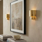 Barron Wall Sconce 9", Textured Gold Leaf