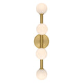 Ashton 4 Light Wall Sconce, Brass and Strie Glass