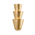 Vedra Wall Sconce 18", Hammered Gold Leaf