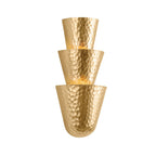 Vedra Wall Sconce 18", Hammered Gold Leaf