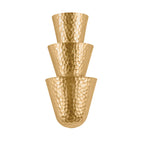 Vedra Wall Sconce 18", Hammered Gold Leaf