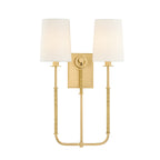 Pratt Double Wall Sconce 21", Aged Brass