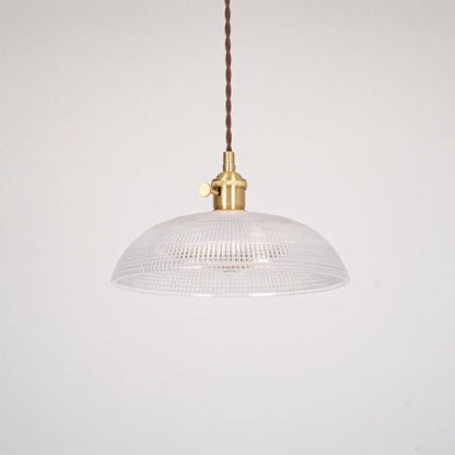 Ribbed Spiral Pendant Light