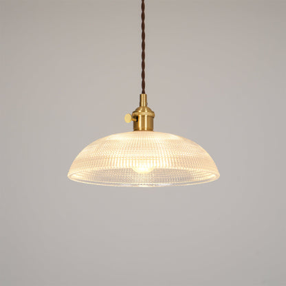 Ribbed Spiral Pendant Light