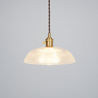 Ribbed Spiral Pendant Light