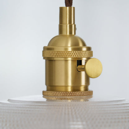 Ribbed Spiral Pendant Light